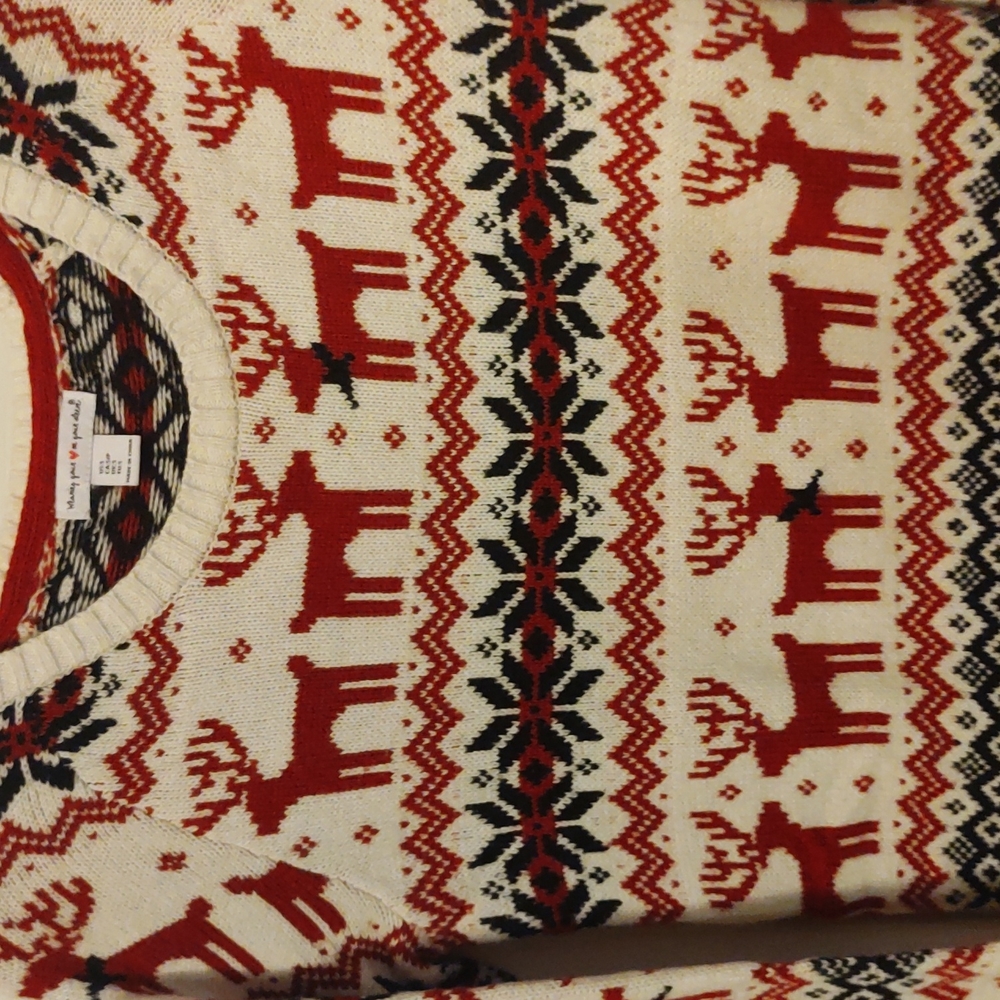 Winter/Christmas Sweater Reindeer & Snowflakes - Picture 4 of 9
